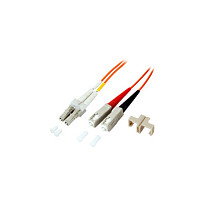 EFB Elektronik Cable de fibra óptica Duplex LC-SC OM1 0,5m Naranja