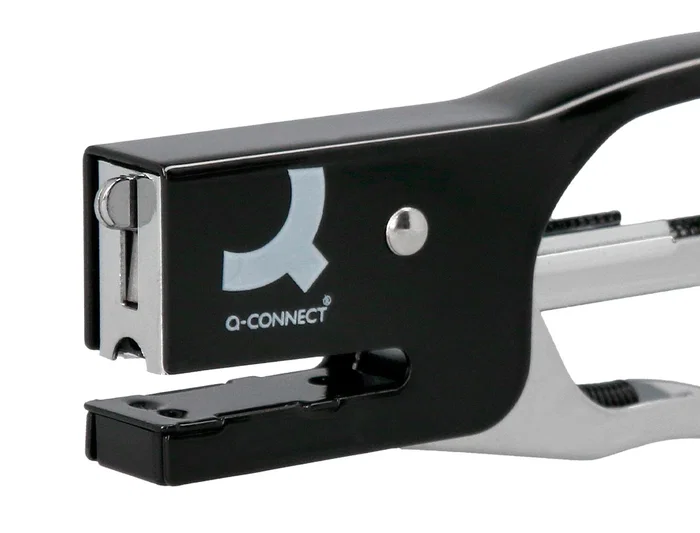 Q-connect Grapadora Tenaza KF22340 Metálica Color Negro Capacidad 12 Hojas Usa Grapas Número 10