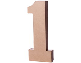 Innspiro Número 1 de papel maché con volumen (20 cm)