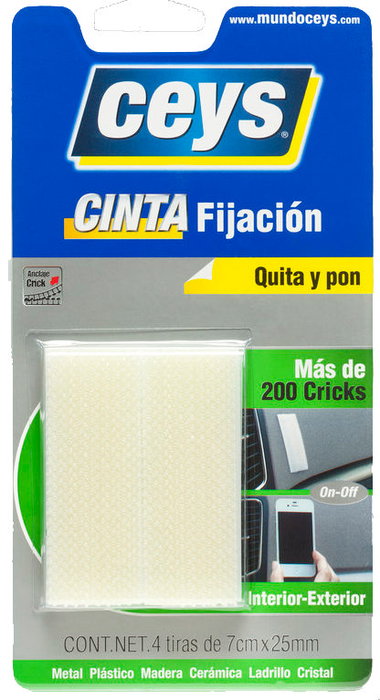 CEYS Tack Crik Blanco 4 Tiras 7 cm x 25 mm CEYS Tack Crik Blanco 4 Tiras 7 cm x 25 mm