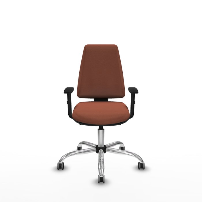 PIQUERAS Y CRESPO Silla de oficina Elche, mecanismo Asincro, Tela Marrón PIQUERAS Y CRESPO Silla de oficina Elche, mecanismo Asincro, Tela Marrón