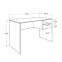 Hanah Home Mesa de Estudio CMS-510-DD-1 Blanca 120x75x60 cm con Cajón Taquilla para Estudiantes