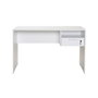 Hanah Home Mesa de Estudio CMS-510-DD-1 Blanca 120x75x60 cm con Cajón Taquilla para Estudiantes
