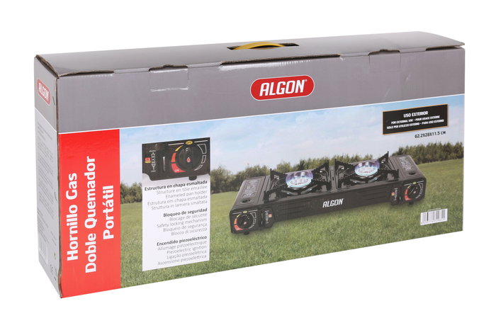 Algon Bbq Hornillo de Gas Portátil Doble