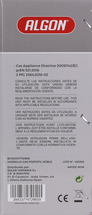 Algon Bbq Hornillo de Gas Portátil Doble