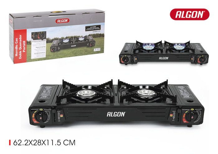 Algon Bbq Hornillo de Gas Portátil Doble Algon Bbq Hornillo de Gas Portátil Doble