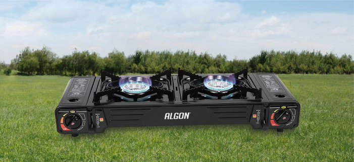 Algon Bbq Hornillo de Gas Portátil Doble Algon Bbq Hornillo de Gas Portátil Doble