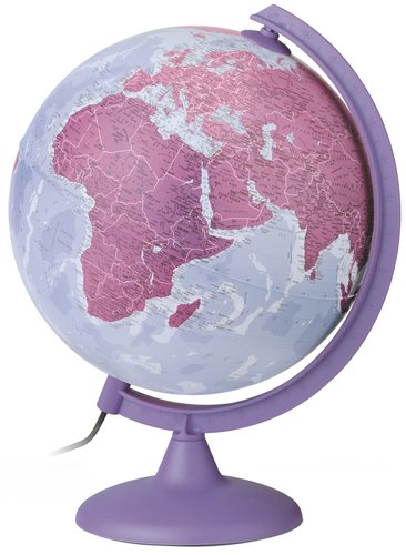 Nova rico Globo terráqueo con luz, base y meridiano morado de 25 cm Nova rico Globo terráqueo con luz, base y meridiano morado de 25 cm