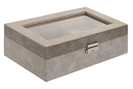 DKD Home Decor Joyero Tradicional Gris Marron 25 x 16.5 x 8 cm