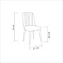 Hanah Home Sandalye Anth-Atl. Silla Moderna de Lino y Pino Atlántico/Antracita