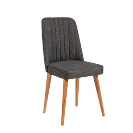 Hanah Home Sandalye Anth-Atl. Silla Moderna de Lino y Pino Atlántico/Antracita