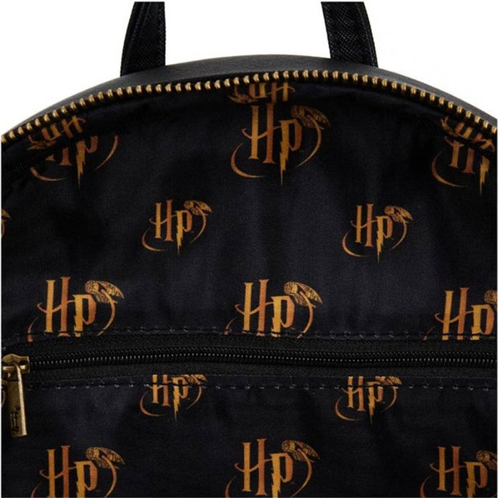Loungefly Mochila Harry Potter Escenas de Películas Harry Potter y la Piedra Filosofal Harry Potter y la Cámara Secreta Harry Potter y el Prisionero de Azkaban Hogwarts