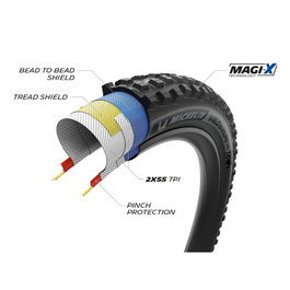 Michelin Wild Enduro MH Neumático 29x2.50 Plegable E-Bike Máximo Agarre y Fiabilidad
