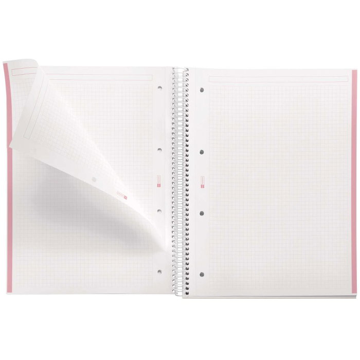 Miquelrius Cuaderno Espiral Emotions A4 80 Hojas Cuadro 5 mm Rosa