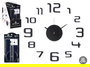 Giftdecor Reloj Pegatina 35 cm Negro Brillo (Set de 12)
