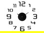 Giftdecor Reloj Pegatina 35 cm Negro Brillo (Set de 12)