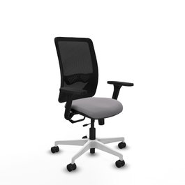 PIQUERAS Y CRESPO Silla de oficina Zulema Gris y Negro