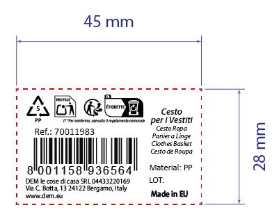 Inde Cesto Ropa con Tapa o Cajón, Cesta de Ropa Sucio, Organizador de Lavandería, Dimensiones: 64.7 cm Largo x 43.2 cm Ancho x 23.7 cm Alto (6 Unidades)