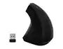 Q-connect Ratón Óptico Inalámbrico Ergonómico Vertical DPI 800/1200/1600 Pilas AAA Negro