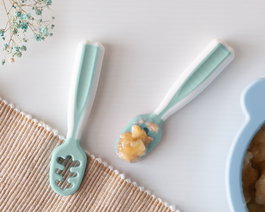 KioKids Set 2 Precucharas Salvia para Bebés +6 Meses Color Sage