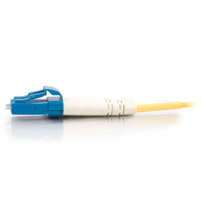 C2G 85605 Cable de Fibra Óptica Monomodo LC-LC, 2m, OFNR, 9/125 μm, Full Duplex, Amarillo, Chaqueta PVC