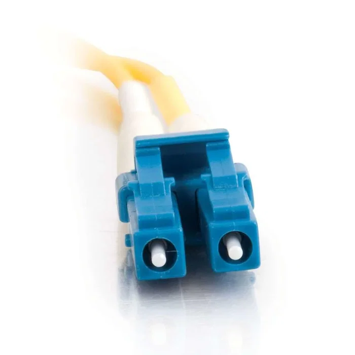 C2G 85605 Cable de Fibra Óptica Monomodo LC-LC, 2m, OFNR, 9/125 μm, Full Duplex, Amarillo, Chaqueta PVC