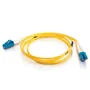 C2G 85605 Cable de Fibra Óptica Monomodo LC-LC, 2m, OFNR, 9/125 μm, Full Duplex, Amarillo, Chaqueta PVC