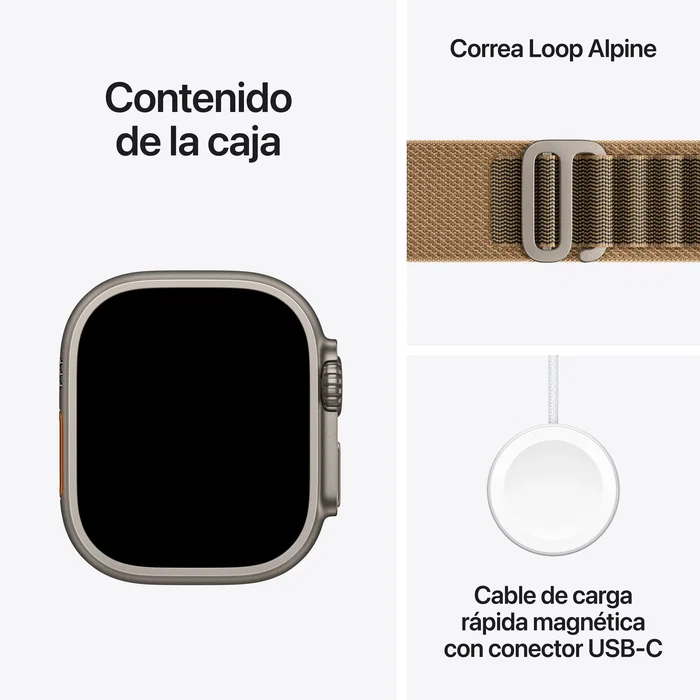 Apple Watch Ultra 4 GPS + Cellular 49mm Titanio Natural con Loop Alpine Desierto M