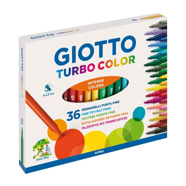 Giotto Turbo Color Estuche de 36 Rotuladores Surtidos con Punta de 2,8 mm Giotto Turbo Color Estuche de 36 Rotuladores Surtidos con Punta de 2,8 mm