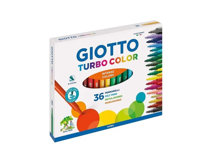 Giotto Turbo Color Rotuladores Surtidos Estuche de 36 Unidades