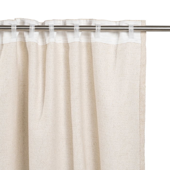 Cortina Crudo Poliester Decoración 140 X 260 cm (Set de 2)
