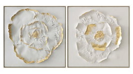 DKD Home Decor Cuadro Lienzo MDF 82,5x82,5 cm Flor Surtido de 2 piezas