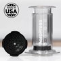 Aeropress flow control filter cap tapa para cafetera negra