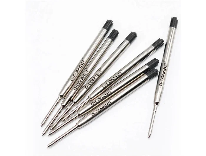 Q-connect Recambio Bolígrafo Negro Tipo Parker 0.7mm Cuerpo Metálico Recargable