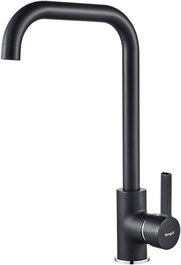 IBERGRIF Grifo de cocina fregadero vertical caño alto negro M22105B