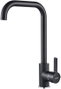 IBERGRIF Grifo de cocina fregadero vertical caño alto negro M22105B
