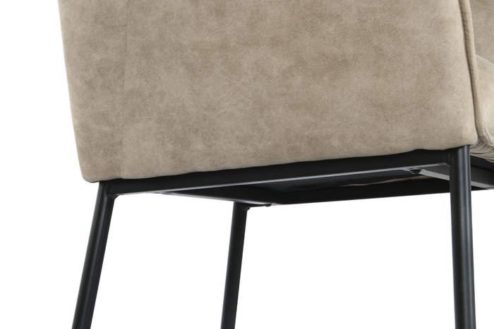 DKD Home Decor Taburete Beige Negro Microfibra Metal 60 x 107 x 59 cm