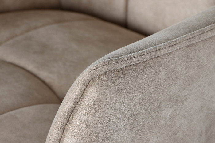 DKD Home Decor Taburete Beige Negro Microfibra Metal 60 x 107 x 59 cm