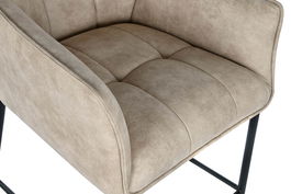 DKD Home Decor Taburete Beige Negro Microfibra Metal 60 x 107 x 59 cm