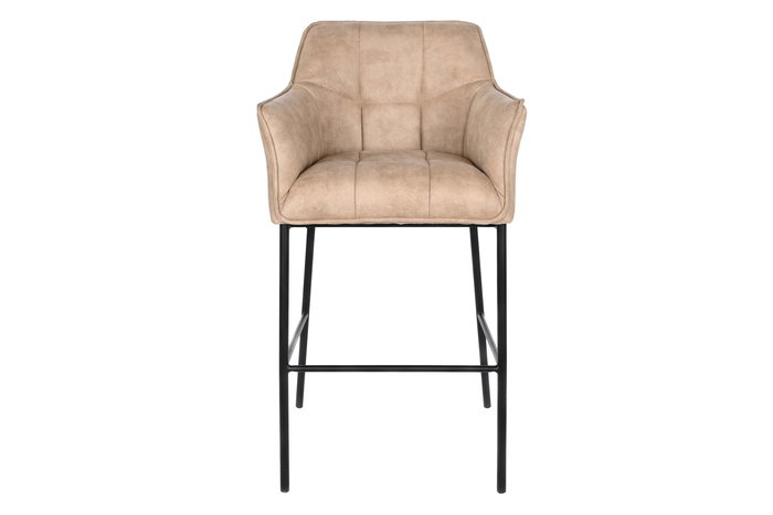 DKD Home Decor Taburete Beige Negro Microfibra Metal 60 x 107 x 59 cm