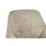 DKD Home Decor Taburete de Microfibra y Metal Beige y Negro