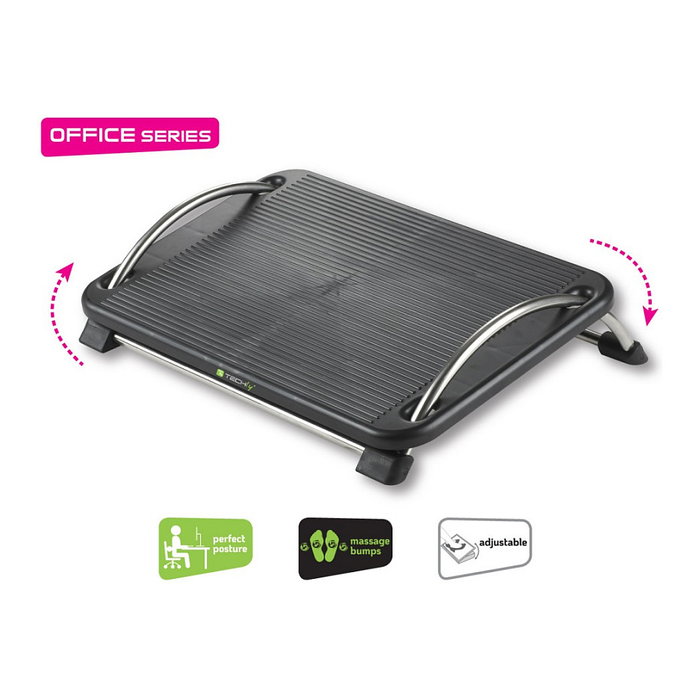 Techly ICA-FR 13 Reposapiés Ajustable Negro