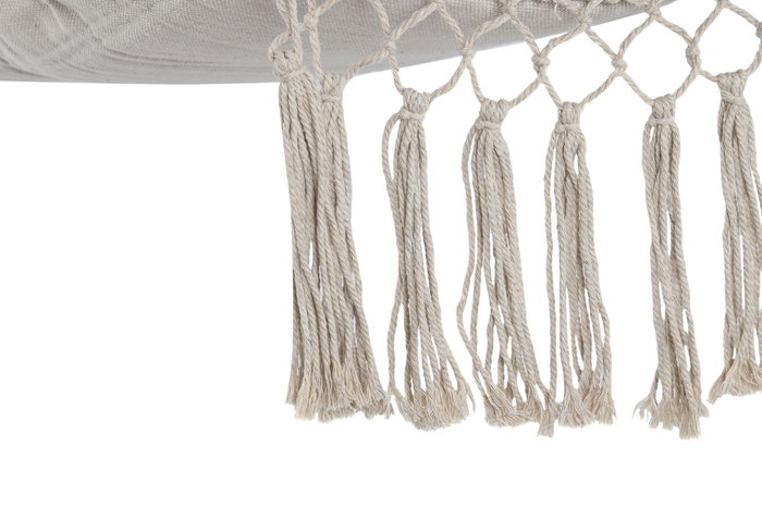 DKD Home Decor Silla Colgante Algodón Abeto Blanco