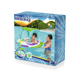 Bestway Barca Hinchable Infantil Espacial 107x112 cm +3 Años Piscina y Playa 34149