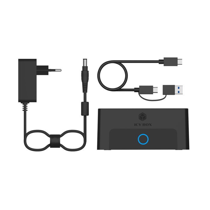 Icy IB-1123M-CU31 Estación de clonación USB-C para SATA y M.2 NVMe Icy IB-1123M-CU31 Estación de clonación USB-C para SATA y M.2 NVMe