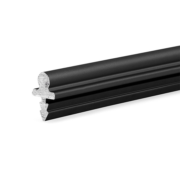 HERRAJES ALK Perfil Guarda-Maleta Aluminio 3M Plata Mate / Negro Mate para Hotel HERRAJES ALK Perfil Guarda-Maleta Aluminio 3M Plata Mate / Negro Mate para Hotel