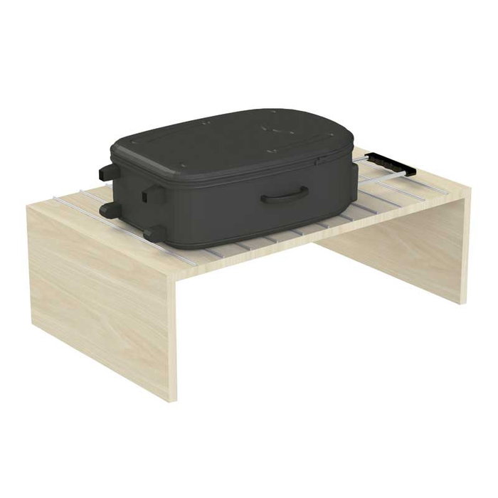 HERRAJES ALK Perfil Guarda-Maleta Aluminio 3M Plata Mate / Negro Mate para Hotel HERRAJES ALK Perfil Guarda-Maleta Aluminio 3M Plata Mate / Negro Mate para Hotel