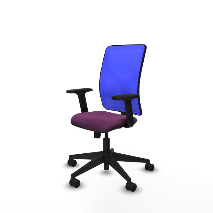 PIQUERAS Y CRESPO Silla de oficina Motilla con Mecanismo Sincro, Morado y Azul