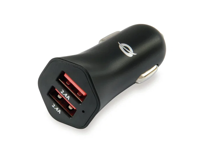 Conceptronic CARDEN04B Cargador de Coche 2 Puertos USB 4.8A 24W para Mechero Negro