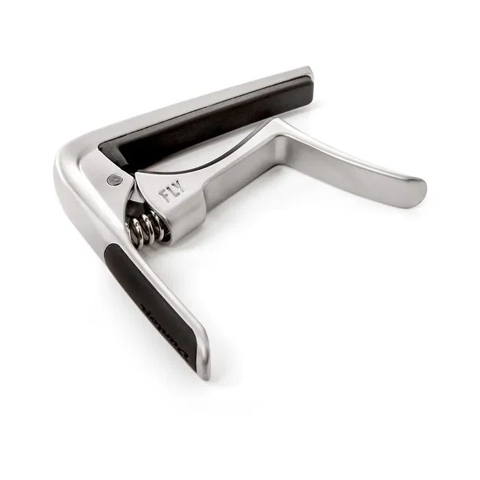 Dunlop Cejilla Acustica Trigger Fly? Satin Chrome para Guitarra, Estabilidad y Entonacion Precisas, Diseño Ergonómico